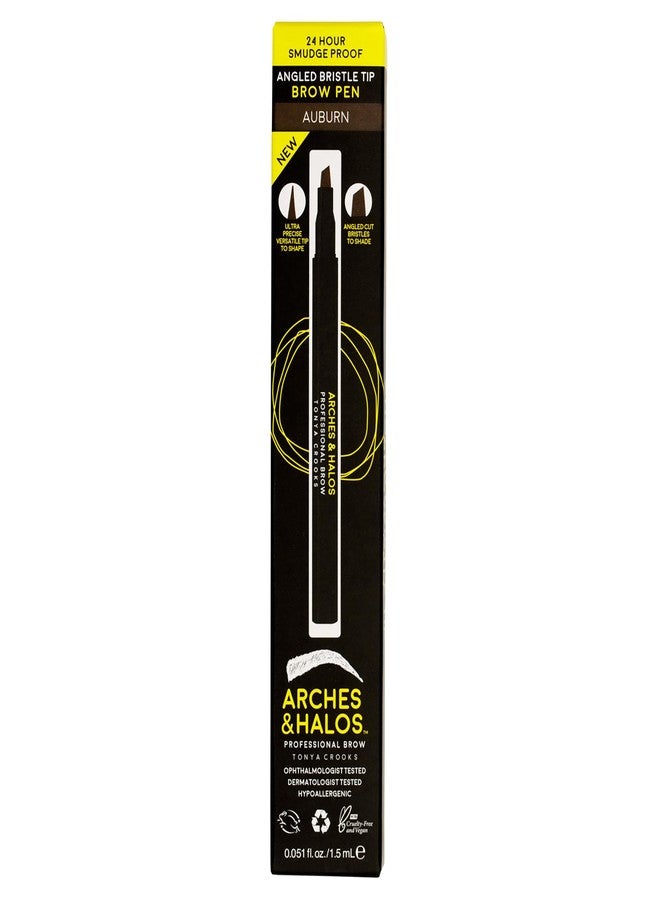 Arches & Halos Arches and Halos Angled Bristle Tip Waterproof Brow Pen - Water Based and Smudge Proof Eyebrow Pencil - Extended Wear - Auburn - 0.051 oz - Image 5